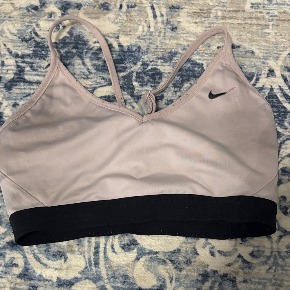 Nike Women's Lavender and Black Sports Bra
